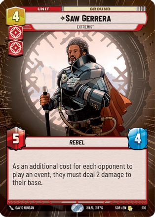 Saw Gerrera - Extremist (Hyperspace) (SPARK OF REBELLION) - Premium Star Wars: Unlimited Single from Spark of Rebellion - Just $0.51! Shop now at Game Crave Tournament Store