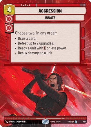 Aggression (Hyperspace) (SPARK OF REBELLION) - Premium Star Wars: Unlimited Single from Spark of Rebellion - Just $4.11! Shop now at Game Crave Tournament Store