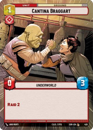 Cantina Braggart (Hyperspace) (SPARK OF REBELLION) Foil - Premium Star Wars: Unlimited Single from Spark of Rebellion - Just $0.08! Shop now at Game Crave Tournament Store