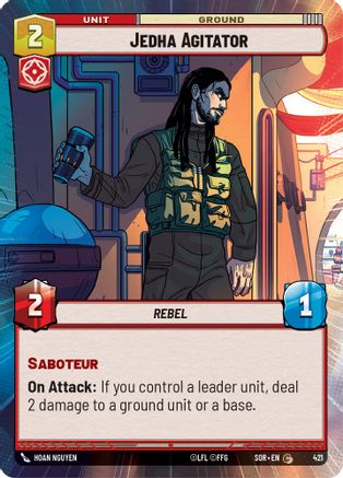 Jedha Agitator (Hyperspace) (SPARK OF REBELLION) Foil - Premium Star Wars: Unlimited Single from Spark of Rebellion - Just $0.08! Shop now at Game Crave Tournament Store
