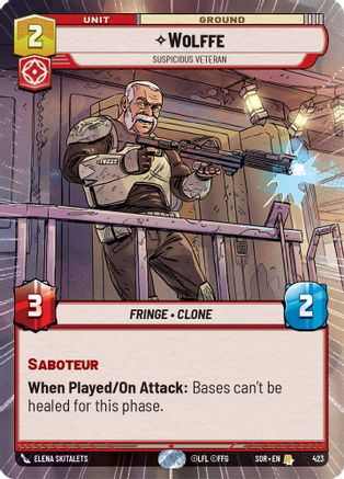 Wolffe - Suspicious Veteran (Hyperspace) (SPARK OF REBELLION) Foil - Premium Star Wars: Unlimited Single from Spark of Rebellion - Just $2.95! Shop now at Game Crave Tournament Store