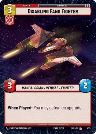 Disabling Fang Fighter (Hyperspace) (SPARK OF REBELLION) Foil - Premium Star Wars: Unlimited Single from Spark of Rebellion - Just $0.29! Shop now at Game Crave Tournament Store