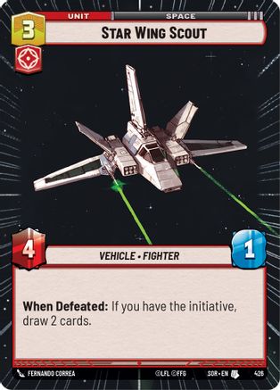 Star Wing Scout (Hyperspace) (SPARK OF REBELLION) Foil - Premium Star Wars: Unlimited Single from Spark of Rebellion - Just $0.20! Shop now at Game Crave Tournament Store