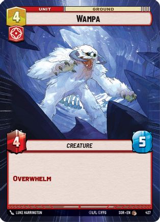 Wampa (Hyperspace) (SPARK OF REBELLION) Foil - Premium Star Wars: Unlimited Single from Spark of Rebellion - Just $0.12! Shop now at Game Crave Tournament Store