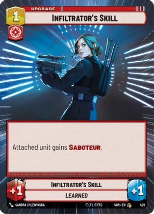 Infiltrator's Skill (Hyperspace) (SPARK OF REBELLION) Foil - Premium Star Wars: Unlimited Single from Spark of Rebellion - Just $0.09! Shop now at Game Crave Tournament Store