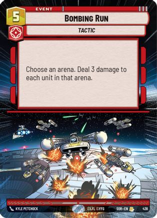 Bombing Run (Hyperspace) (SPARK OF REBELLION) Foil - Premium Star Wars: Unlimited Single from Spark of Rebellion - Just $1.42! Shop now at Game Crave Tournament Store