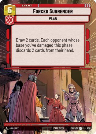 Forced Surrender (Hyperspace) (SPARK OF REBELLION) Foil - Premium Star Wars: Unlimited Single from Spark of Rebellion - Just $0.22! Shop now at Game Crave Tournament Store