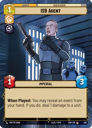 ISB Agent (Hyperspace) (SPARK OF REBELLION) Foil - Premium Star Wars: Unlimited Single from Spark of Rebellion - Just $0.17! Shop now at Game Crave Tournament Store