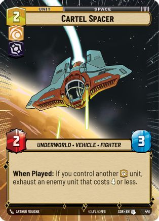 Cartel Spacer (Hyperspace) (SPARK OF REBELLION) - Premium Star Wars: Unlimited Single from Spark of Rebellion - Just $0.69! Shop now at Game Crave Tournament Store