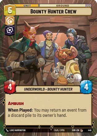 Bounty Hunter Crew (Hyperspace) (SPARK OF REBELLION) - Premium Star Wars: Unlimited Single from Spark of Rebellion - Just $0.08! Shop now at Game Crave Tournament Store