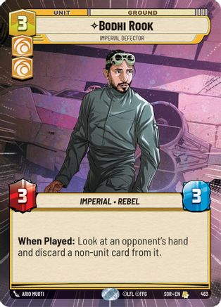 Bodhi Rook - Imperial Defector (Hyperspace) (SPARK OF REBELLION) Foil - Premium Star Wars: Unlimited Single from Spark of Rebellion - Just $7.39! Shop now at Game Crave Tournament Store