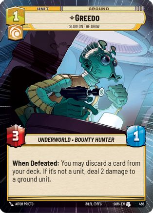 Greedo - Slow on the Draw (Hyperspace) (SPARK OF REBELLION) Foil - Premium Star Wars: Unlimited Single from Spark of Rebellion - Just $0.53! Shop now at Game Crave Tournament Store