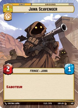 Jawa Scavenger (Hyperspace) (SPARK OF REBELLION) Foil - Premium Star Wars: Unlimited Single from Spark of Rebellion - Just $0.13! Shop now at Game Crave Tournament Store