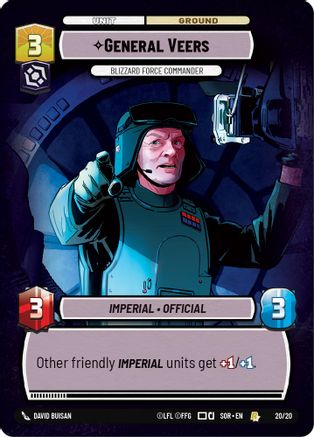 General Veers - Blizzard Force Commander (SPARK OF REBELLION: WEEKLY PLAY PROMOS) - Premium Star Wars: Unlimited Single from Weekly Play Promos - Just $0! Shop now at Game Crave Tournament Store