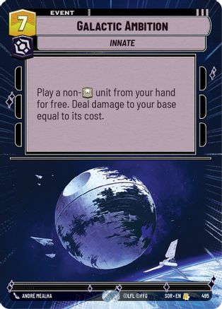 Galactic Ambition (Hyperspace) (SPARK OF REBELLION) - Premium Star Wars: Unlimited Single from Spark of Rebellion - Just $0.25! Shop now at Game Crave Tournament Store