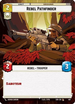 Rebel Pathfinder (Hyperspace) (SPARK OF REBELLION) Foil - Premium Star Wars: Unlimited Single from Spark of Rebellion - Just $0.10! Shop now at Game Crave Tournament Store