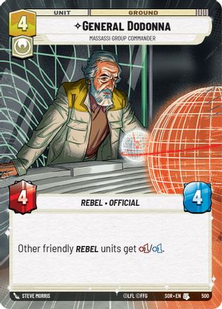 General Dodonna - Massassi Group Commander (Hyperspace) (SPARK OF REBELLION) - Premium Star Wars: Unlimited Single from Spark of Rebellion - Just $0.14! Shop now at Game Crave Tournament Store