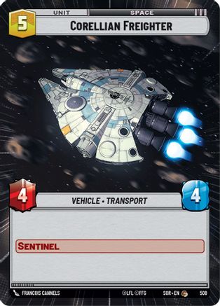 Corellian Freighter (Hyperspace) (SPARK OF REBELLION) Foil - Premium Star Wars: Unlimited Single from Spark of Rebellion - Just $0.08! Shop now at Game Crave Tournament Store