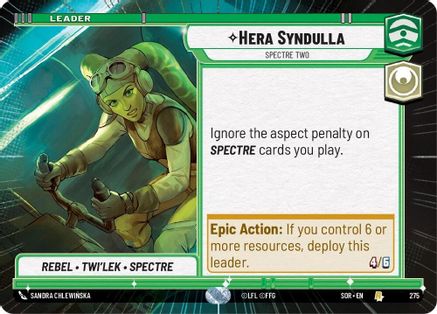 Hera Syndulla - Spectre Two (Hyperspace) (SPARK OF REBELLION) - Premium Star Wars: Unlimited Single from Spark of Rebellion - Just $0.26! Shop now at Game Crave Tournament Store