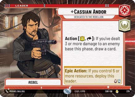 Cassian Andor - Dedicated to the Rebellion (Hyperspace) (SPARK OF REBELLION) - Premium Star Wars: Unlimited Single from Spark of Rebellion - Just $0.14! Shop now at Game Crave Tournament Store