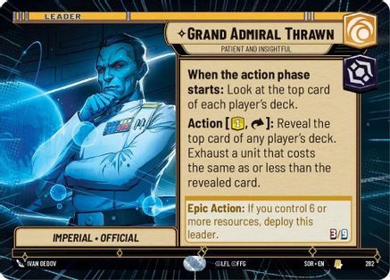 Grand Admiral Thrawn - Patient and Insightful (Hyperspace) (SPARK OF REBELLION) - Premium Star Wars: Unlimited Single from Spark of Rebellion - Just $0.34! Shop now at Game Crave Tournament Store