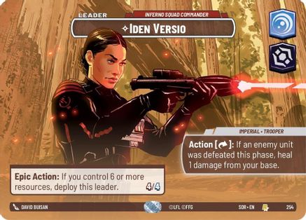 Iden Versio - Inferno Squad Commander (Showcase) (SPARK OF REBELLION) Foil - Premium Star Wars: Unlimited Single from Spark of Rebellion - Just $24.36! Shop now at Game Crave Tournament Store