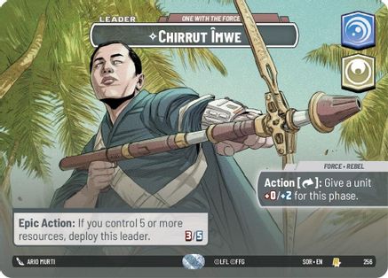 Chirrut Imwe - One With The Force (Showcase) (SPARK OF REBELLION) Foil - Premium Star Wars: Unlimited Single from Spark of Rebellion - Just $22.03! Shop now at Game Crave Tournament Store