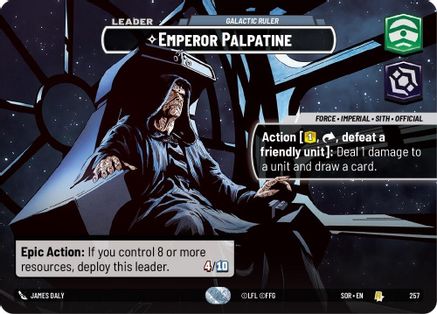 Emperor Palpatine - Galactic Ruler (Showcase) (SPARK OF REBELLION) Foil - Premium Star Wars: Unlimited Single from Spark of Rebellion - Just $68.79! Shop now at Game Crave Tournament Store