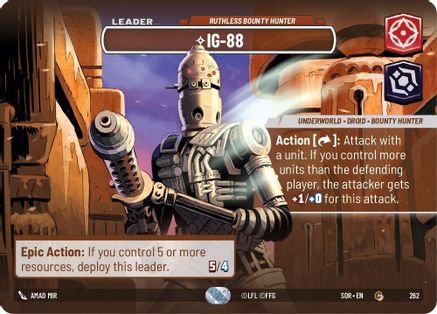 IG-88 - Ruthless Bounty Hunter (Showcase) (SPARK OF REBELLION) Foil - Premium Star Wars: Unlimited Single from Spark of Rebellion - Just $21.16! Shop now at Game Crave Tournament Store