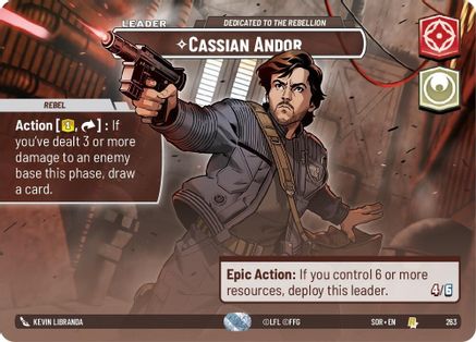 Cassian Andor - Dedicated to the Rebellion (Showcase) (SPARK OF REBELLION) Foil - Premium Star Wars: Unlimited Single from Spark of Rebellion - Just $22.72! Shop now at Game Crave Tournament Store
