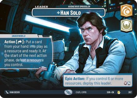 Han Solo - Audacious Smuggler (Showcase) (SPARK OF REBELLION) Foil - Premium Star Wars: Unlimited Single from Spark of Rebellion - Just $67.78! Shop now at Game Crave Tournament Store