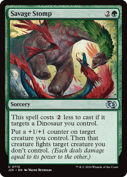 Savage Stomp (J25-710) - Foundations Jumpstart - Premium MTG Single from Wizards of the Coast - Just $0.25! Shop now at Game Crave Tournament Store