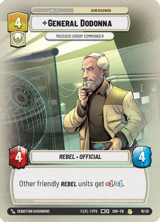 General Dodonna - Massassi Group Commander (SPARK OF REBELLION: WEEKLY PLAY PROMOS) Foil - Premium Star Wars: Unlimited Single from Weekly Play Promos - Just $0.15! Shop now at Game Crave Tournament Store