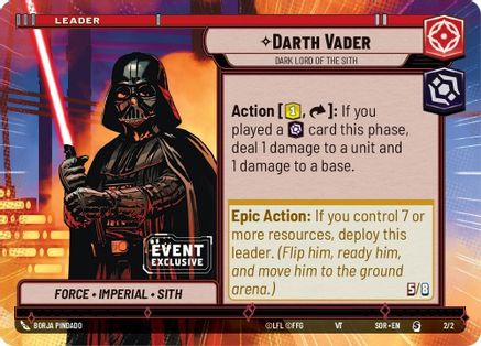Darth Vader - Dark Lord of the Sith (Hyperspace) (EVENT EXCLUSIVE PROMOS) - Premium Star Wars: Unlimited Single from Event Exclusive Promos - Just $6.87! Shop now at Game Crave Tournament Store