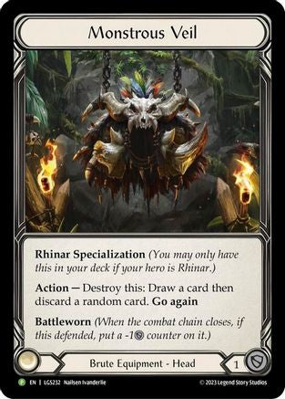 Monstrous Veil - LGS232 (LGS232) - Flesh and Blood: Promo Cards Rainbow Foil
