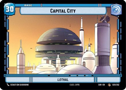 Capital City // Shield (20 // T02) - Spark of Rebellion - Premium Star Wars: Unlimited Single from Spark of Rebellion - Just $0.08! Shop now at Game Crave Tournament Store