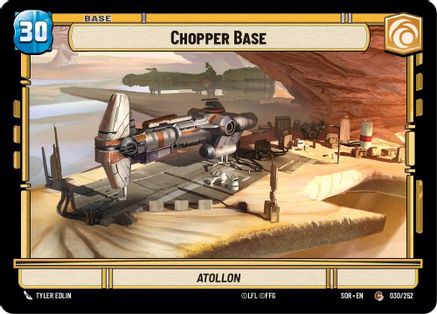 Chopper Base // Shield (30 // T02) - Spark of Rebellion - Premium Star Wars: Unlimited Single from Spark of Rebellion - Just $0.08! Shop now at Game Crave Tournament Store