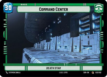 Command Center // Shield (23 // T02) - Spark of Rebellion - Premium Star Wars: Unlimited Single from Spark of Rebellion - Just $0.08! Shop now at Game Crave Tournament Store