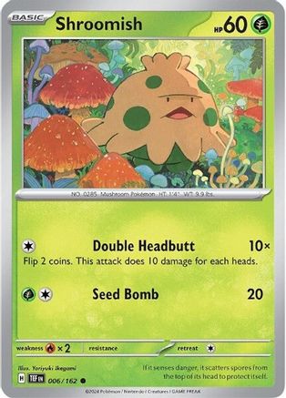 Shroomish 6 - SV05 Temporal Forces - Premium Pokemon Single from Nintendo - Just $0.25! Shop now at Game Crave Tournament Store