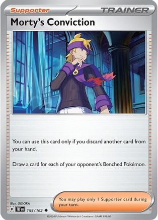 Morty's Conviction 155 - SV05 Temporal Forces - Premium Pokemon Single from Nintendo - Just $0.25! Shop now at Game Crave Tournament Store