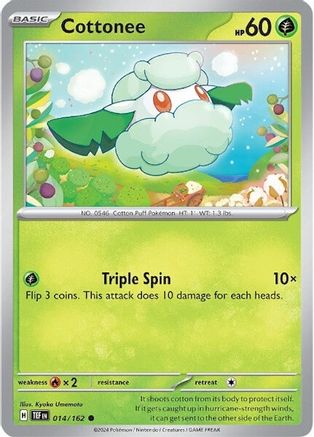 Cottonee 14 - SV05 Temporal Forces - Premium Pokemon Single from Nintendo - Just $0.25! Shop now at Game Crave Tournament Store