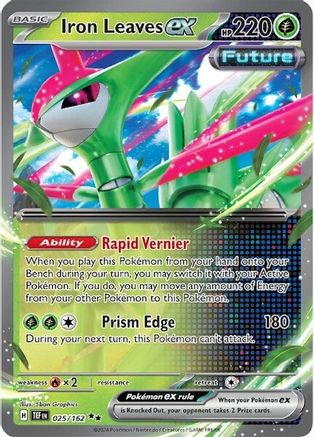 Iron Leaves ex 25 - SV05 Temporal Forces Holofoil - Premium Pokemon Single from Nintendo - Just $0.50! Shop now at Game Crave Tournament Store