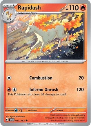 Rapidash 27 - SV05 Temporal Forces - Premium Pokemon Single from Nintendo - Just $0.25! Shop now at Game Crave Tournament Store