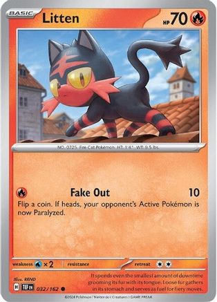 Litten 32 - SV05 Temporal Forces - Premium Pokemon Single from Nintendo - Just $0.25! Shop now at Game Crave Tournament Store