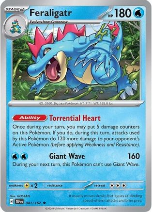 Feraligatr 41 - SV05 Temporal Forces Holofoil - Premium Pokemon Single from Nintendo - Just $0.50! Shop now at Game Crave Tournament Store