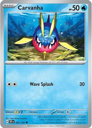 Carvanha 42 - SV05 Temporal Forces - Premium Pokemon Single from Nintendo - Just $0.25! Shop now at Game Crave Tournament Store