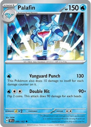 Palafin 49 - SV05 Temporal Forces Reverse Holofoil - Premium Pokemon Single from Nintendo - Just $0.25! Shop now at Game Crave Tournament Store