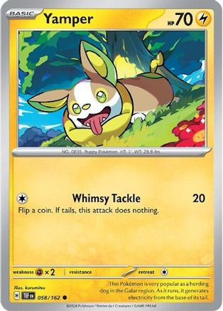 Yamper 58 - SV05 Temporal Forces - Premium Pokemon Single from Nintendo - Just $0.25! Shop now at Game Crave Tournament Store