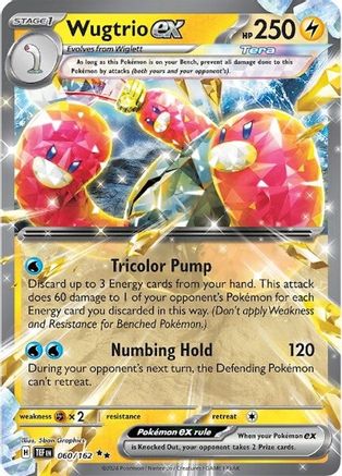 Wugtrio ex 60 - SV05 Temporal Forces Holofoil - Premium Pokemon Single from Nintendo - Just $0.50! Shop now at Game Crave Tournament Store