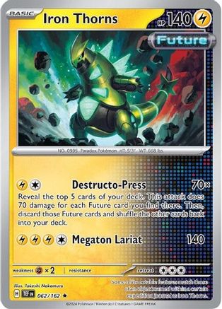 Iron Thorns 62 - SV05 Temporal Forces Reverse Holofoil - Premium Pokemon Single from Nintendo - Just $0.50! Shop now at Game Crave Tournament Store